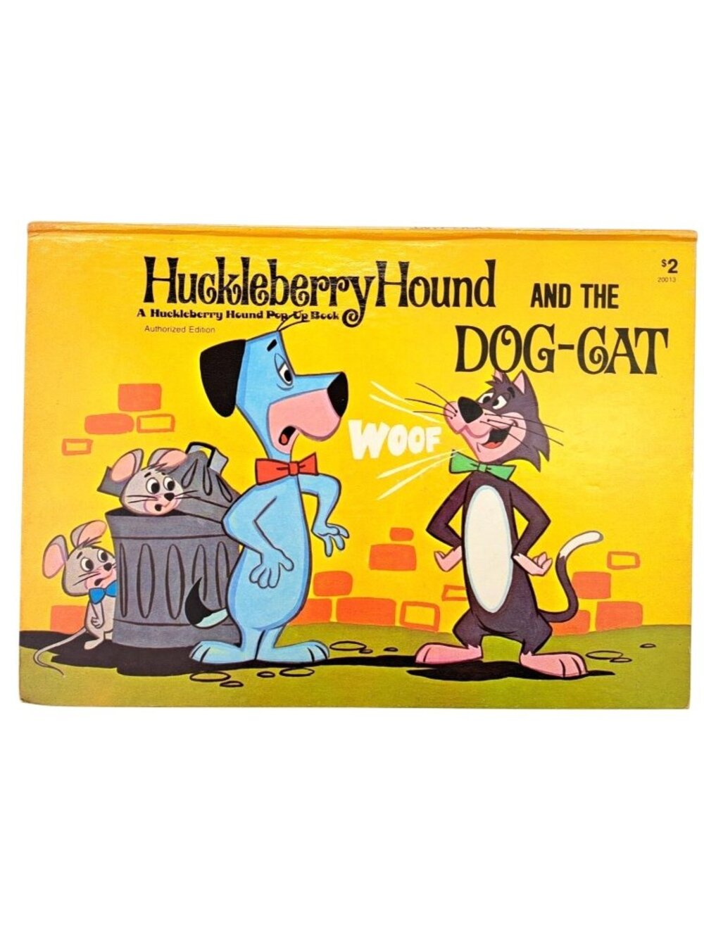 Vintage Huckleberry Hound & The Dog-Cat Pop-Up Book 1974 Hardback Hanna-Barbera
